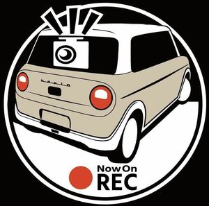 無料で車種やカラー変更可能です　スズキ　ラパン　ドラレコ　ドライブレコーダー　ステッカー