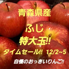 ★期間限定★青森県産 ふじ りんご 特大玉 6~8玉 ⑬