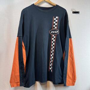 90s Harley-Davidson/ビッグサイズ/Tシャツ/ロンT/USA製/ハーレーダビッドソン/XL/ヴィンテージ 