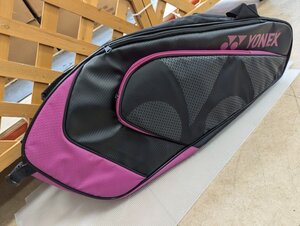 4☆1784【YONEX/ヨネックス】ラケットバッグ6 ブラック/ローズピンク BAG1922R 6本用 リュック付き《店頭引渡し可/札幌 美しが丘》