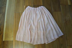 女児　140cm　SHOO-LA-RUE　プリーツスカート　スモーキーピンク