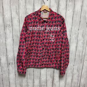 【美品】NUDIE JEANS 総柄ナイロンジャケット！コーチジャケット！