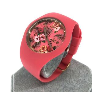 良好◆ice watch アイスウォッチ レジェンド 腕時計 クォーツ◆ ピンク SS×ラバー レディース ウォッチ watch