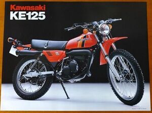 カワサキ(Kawasaki) KE125 KX green meanie goes dual purpose 英語版カタログ 1980年前後