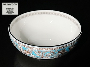 【瑞】ウェッジウッドWEDGWOOD フロレンティーン ターコイズ　ボウル