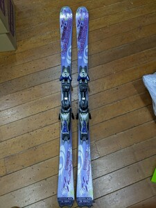 C1044 SALOMON DEMO X-LADY 154 154cm＆バイン カービングスキー/サロモン 現状品 JUNK