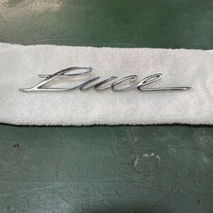 【未使用？】ルーチェ Luce MAZDA マツダ RX87 初代　ロータリークーペ 金属製 ロゴ 型式不明 リアサイド　エンブレム　旧車 当時物