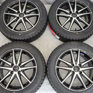 新品 15インチ Z05-BP 5.5J 4穴100 スタッドレス付4本SET 175/60R15 グッドイヤー ICENAVI6 ニッサン ノート E11 (W2273-2)