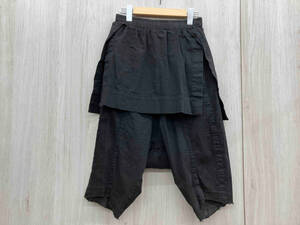 JULIUS ハーフジーンズ　サイズ1 ATTACHED SKIRT CROTCH PANTS DARK GRAY