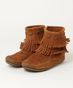 「Minnetonka」 フリンジモカシンブーツ US6 ブラウン レディース