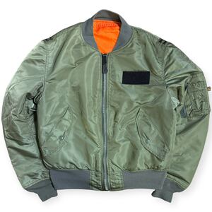 ALPHA INDUSTRIES 90s USA製 黒タグ MA-1 フライトジャケット Mサイズ 