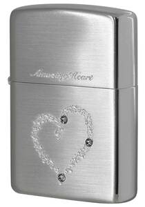 Zippo ジッポライター アメージングハート スワロフスキー 銀メッキ Amazing Heart SS プレゼント 女性 かわいい メール便可