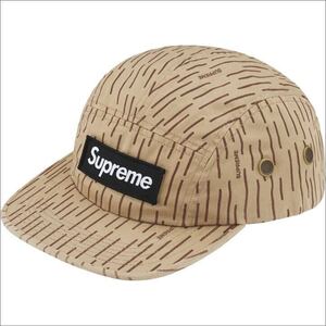 【新品 タン 24AW Military Camp Cap】 supreme 24fw ミリタリーキャンプキャップ raindrop washed chino twill canvas box logo s new era