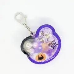 NO.12　レジン　くま　Halloween　シェイカーキーホルダー　チャーム