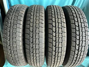 ⑤2021年製145/80R13バリ山！中古スタッドレスタイヤ4本セット　DUNLOP WINTER MAXX 02 WM02 ダンロップ ウィンターマックス