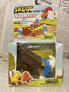 ☆1980年代/スマーフ/ぜんまいフィギュア/即決ビンテージUSA/Smurfs/Wind-Up Figure(80s/with box) SM-155