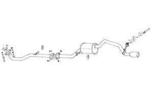 納品先限定 FUJITSUBO フジツボ ワゴリス マフラー M201G YRV ターボ 2WD H12.8～H13.12 460-71512