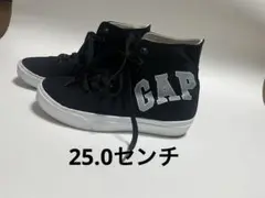 GAP ビッグ　ロゴ　キャンバス　ハイカット　スニーカー　25.0