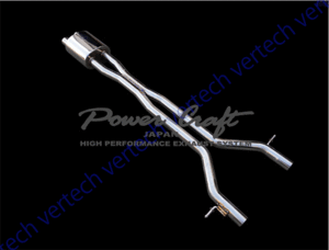 POWERCRAFT PORSCHE パナメーラ・4 (V6) 2009.7～2013.3 センターマフラー Xチューブ サイレンサー付