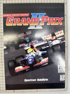 A【貴重】PCソフト　WORLD CIRCUIT RACING　GRAND PRIX２　チラシ　フライヤー　カタログ