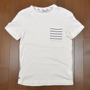 定価8800円 LACOSTE ラコステ ボーダーポケットクルーネックTシャツ 半袖 メンズ M786220