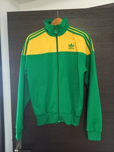 レア希少　00s　アディダス　ジャージ　オレゴン　OREGON グリーン×イエロー　トラック　ジャケット　サイズM　adidas　ブラジル　ラスタ