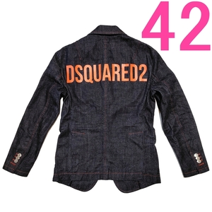 新品★42★バックロゴ★ディースクエアード★デニム ジャケット★DSQUARED2★S74BN1080 S74BN1080S30485470★ジーンズ 44 46 XXS XS S M