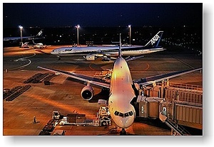 オリジナルフォトポストカード 2009/5/21 羽田空港 ANA 旅客機