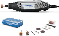 Dremel(ドレメル) ハイスピードロータリーツール(50Hz/90W)〔3000-N/10-50〕切削工具 8種10ピース入り 最大32,000回転/分 リューター 彫刻/削り出し/研磨/切断/切削/汚れ落とし/磨き/研削/研ぎ・刃付け