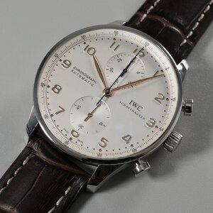 【OH済】IWC ポルトギーゼ クロノグラフ オートマティック IW371401 IWC リーフ針 中古