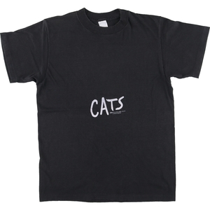 古着 80年代 アンビル Anvil CATS キャッツ 両面プリント プリントTシャツ USA製 メンズS ヴィンテージ /eaa425561 【SS2409_30%】