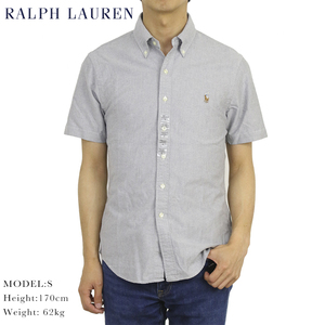 新品 アウトレット b902 Mサイズ スリムフィット ポニー刺繍 オックス 無地 半袖シャツ polo ralph lauren ポロ ラルフ ローレン