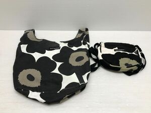 N299-240630-143 マリメッコ ウニッコ ショルダーバッグ 2点セット Marimekko ポーチ 【中古品】