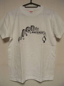 即決★新品ブルース関連Ｔシャツ★ACE RECORDS★ホワイトボディ×ブラックプリント★160/S/M/L/XLサイズ対応可能