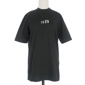 未使用品 ディースクエアード 20AW Icon Mini Logo T-Shirt アイコン ロゴプリント Tシャツ カットソー 半袖 XS ブラック 黒 S80GC0009 国