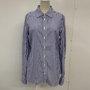 TOMMY HILFIGER S トミーヒルフィガー シャツ、ブラウス 長袖 ストライプ Shirt Blouse 白 / ホワイト / X 青 / ブルー / 10038668