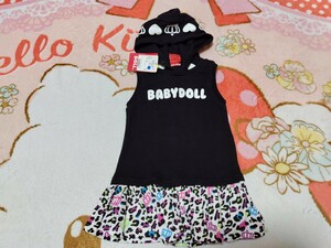 BABY DOLLパーカー付ノースリワンピース90