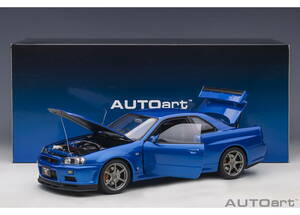 Aa 1/18 R34 GT-R Vスペック II ベイサイドブルー 77408 新品未開封 BNR34 GTR nismo オートアート 