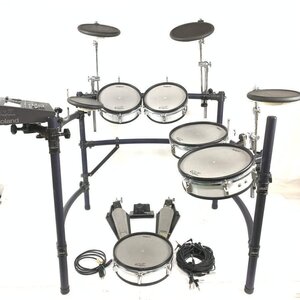 [関東のみ発送可]Roland ローランド V-Drums TD-10 電子ドラムセット 約W1040 H1440 D800㎜ 総重量:約40㎏ 変換プラグ付★簡易検査品【TB】