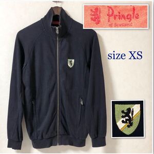 ■良品■Pringle of Scotland プリングルオブスコットランド　トラックジャケット size XS フルジップ　ワッペン　ブラック