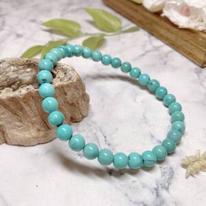 【E4682】トルコ石＊6㎜＊ターコイズ＊ブレスレット＊Turquoise＊bracelet