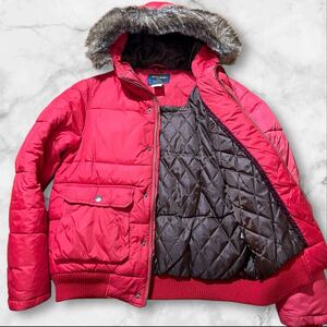 ダウン老舗ブランド!!!別格モデル!!!【ウールリッチ WOOLRICH】極暖を羽織る◎パンパンダウンジャケット◎キルティング 赤 L 2way