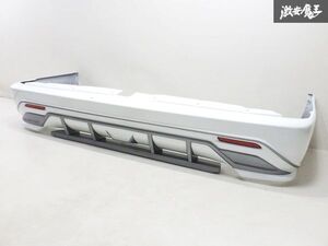 セカンドハウス 200系 ハイエース ワイド リアバンパー FRP製 パールホワイト×シルバーメタリック系 エアロ 棚2L