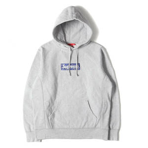 Supreme シュプリーム パーカー サイズ:M バンダナ ボックスロゴ スウェットパーカー (Bandana Box Logo Hooded Sweatshirt) ヘザーグレー