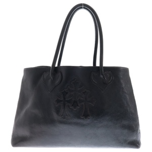 CHROME HEARTS クロムハーツ TOTE W SNP 3CEME 3セメタリー レザートートバッグ ブラック