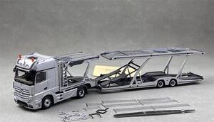 1/64 Unique Model × Tiny benz ベンツ　Actros アクトロス　トレーラー　シルバー