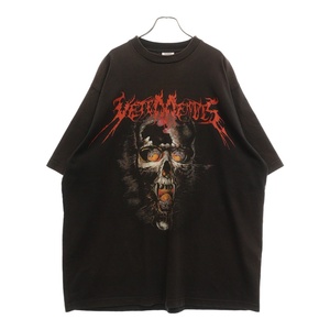 VETEMENTS ヴェトモン 17AW OVERSIZED HEAVY METAL PRINT TEE MAH18TR34 オーバーサイズヘビーメタルスカルプリントTシャツ ブラック