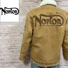 【☆圧巻のバックロゴ☆】Norton フライトジャケット XL ムートン 極上品