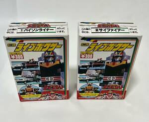 未組立品 バンダイ 1988 日本製 ミニプラ 超獣戦隊ライブマン ライブボクサー バイソンライナー サイファイアー 2個セット