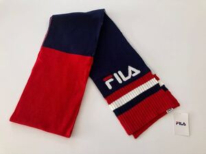 ◯FILA(フィラ)ロングマフラー/ ネイビー×レッド